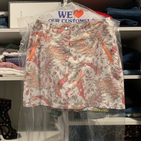 𝅺DAILY SPORTS Golf or tennis paisley skort skirt EUC size 2 - Picture 4 of 14
